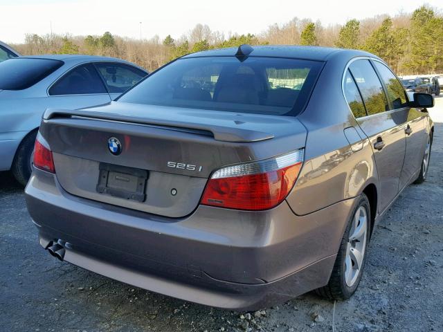 WBANE53557CW62349 - 2007 BMW 525 I BROWN photo 4