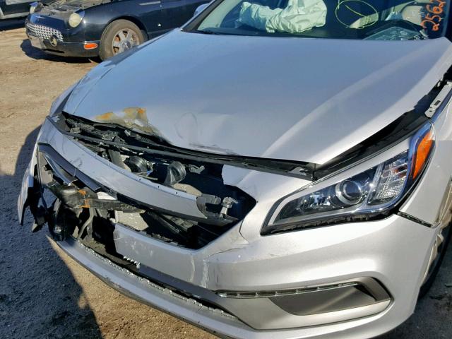 5NPE34AFXFH051444 - 2015 HYUNDAI SONATA SPO SILVER photo 9