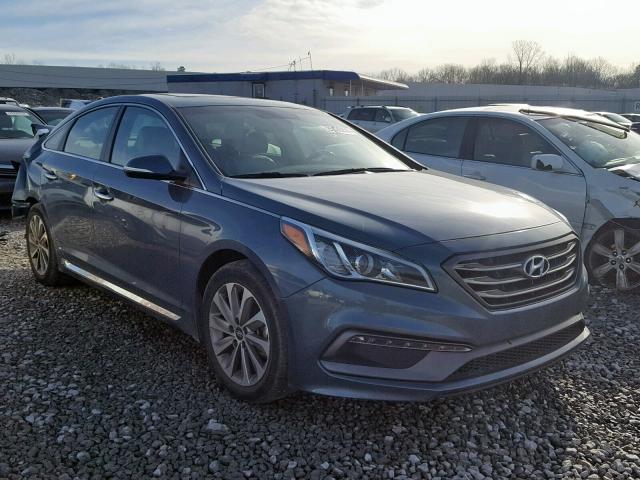 5NPE34AFXGH331642 - 2016 HYUNDAI SONATA SPO BLUE photo 1