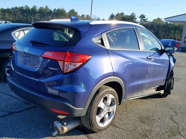 3CZRU6H70HM726850 - 2017 HONDA HR-V EXL BLUE photo 4