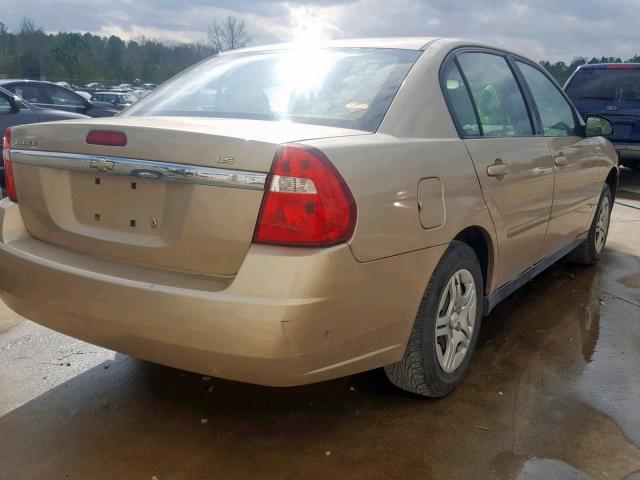 1G1ZS57F47F266923 - 2007 CHEVROLET MALIBU LS GOLD photo 4