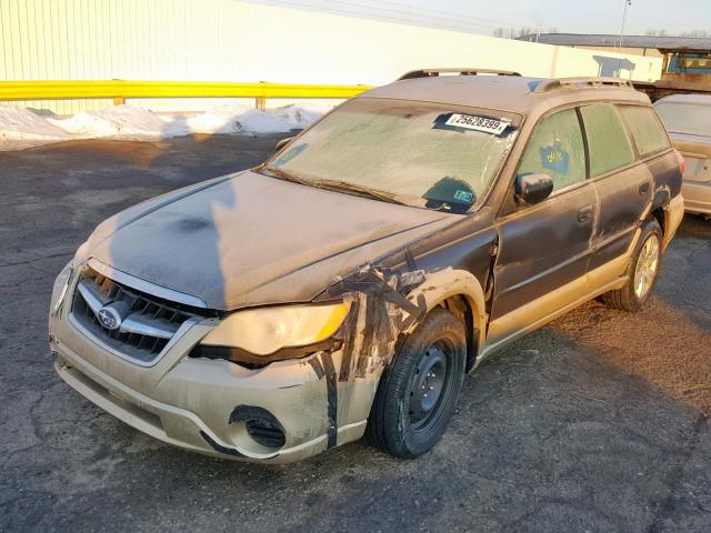 4S4BP60C287308075 - 2008 SUBARU OUTBACK BROWN photo 2