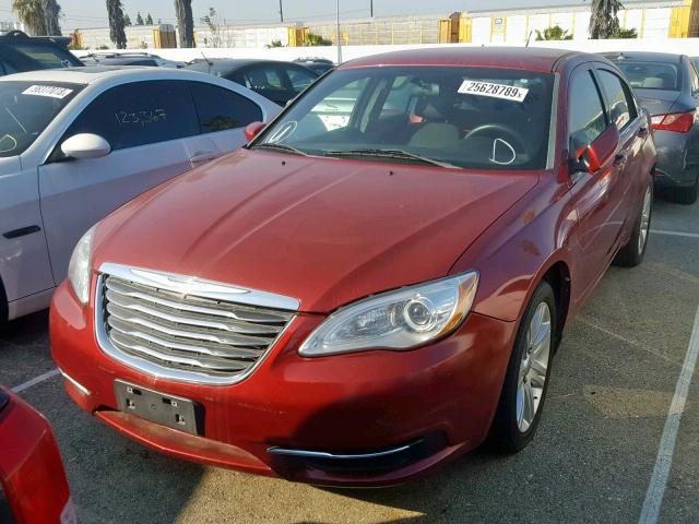 1C3CCBAB5DN761703 - 2013 CHRYSLER 200 LX RED photo 2