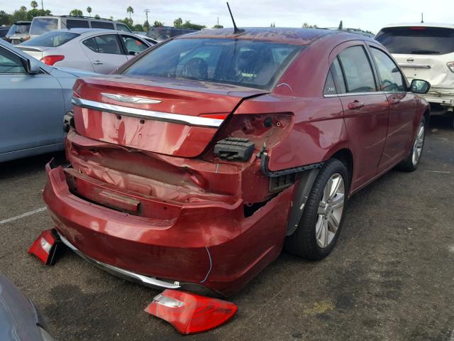 1C3CCBAB5DN761703 - 2013 CHRYSLER 200 LX RED photo 4