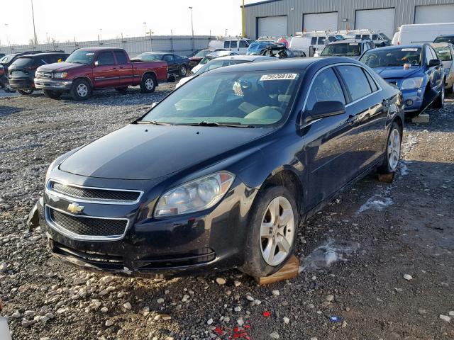 1G1ZB5EB3AF192885 - 2010 CHEVROLET MALIBU LS BLACK photo 2