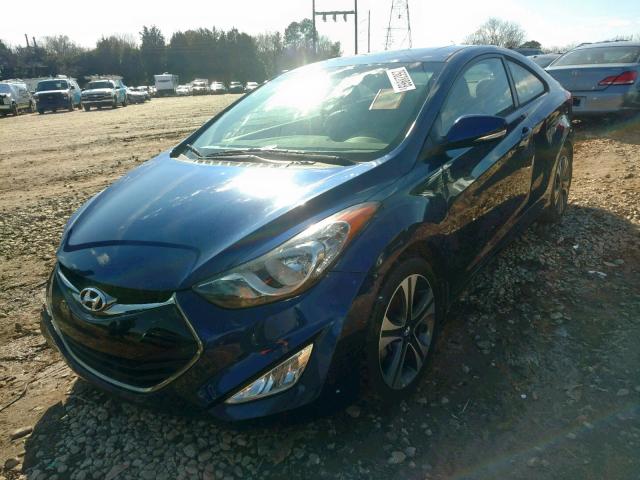 KMHDH6AE6DU018116 - 2013 HYUNDAI ELANTRA CO BLUE photo 2