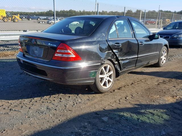 WDBRF92H97F932782 - 2007 MERCEDES-BENZ C 280 4MAT BLACK photo 4