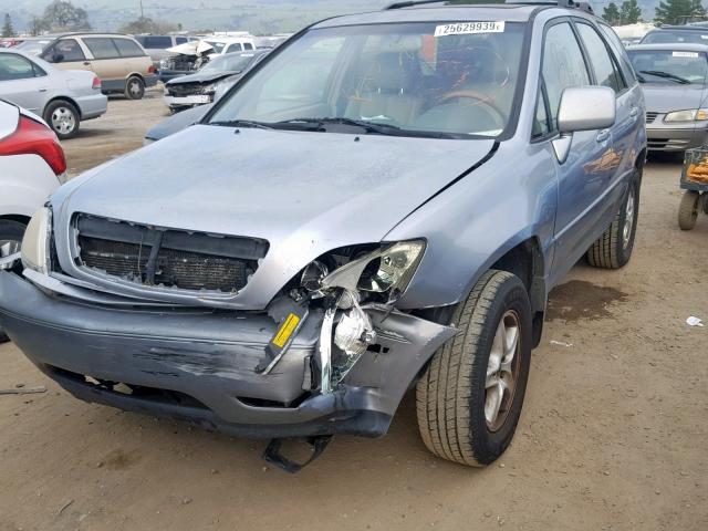 JTJHF10U810208510 - 2001 LEXUS RX 300 GRAY photo 2