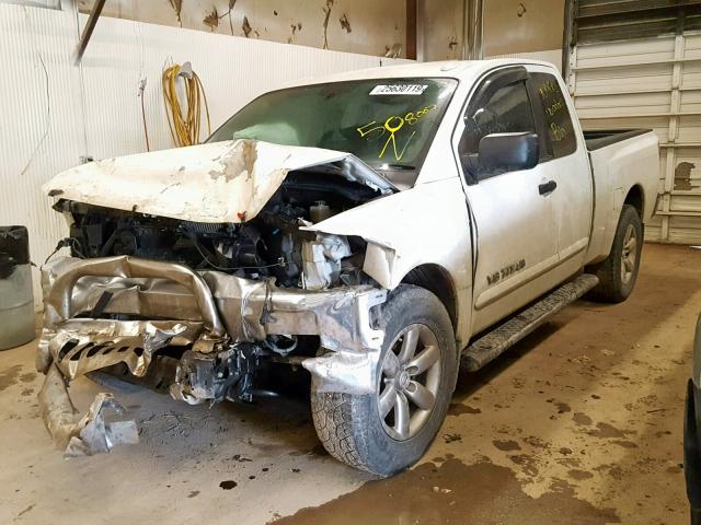 1N6BA0CA8EN508007 - 2014 NISSAN TITAN S WHITE photo 2