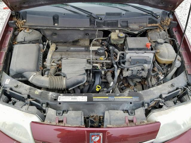 1G8AG52F23Z141855 - 2003 SATURN ION LEVEL MAROON photo 7