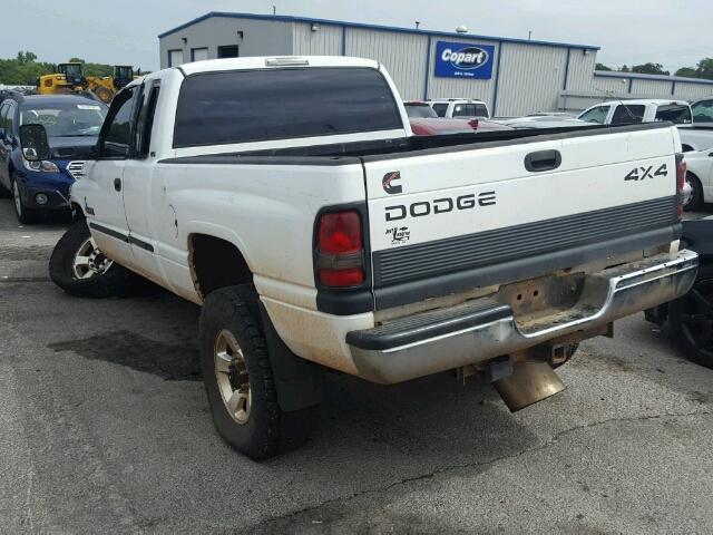 1B7KF236XYJ139335 - 2000 DODGE RAM 2500 WHITE photo 3