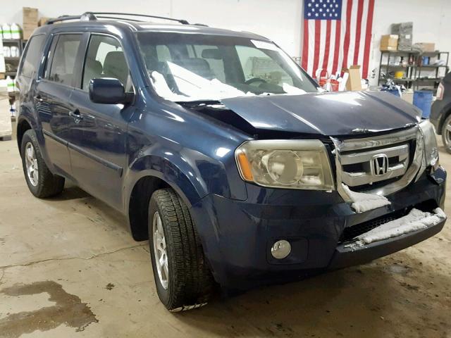 5FNYF4H72BB012956 - 2011 HONDA PILOT EXLN BLUE photo 1