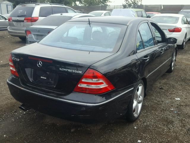 WDBRF40J65F584915 - 2005 MERCEDES-BENZ C 230K SPO BLACK photo 4