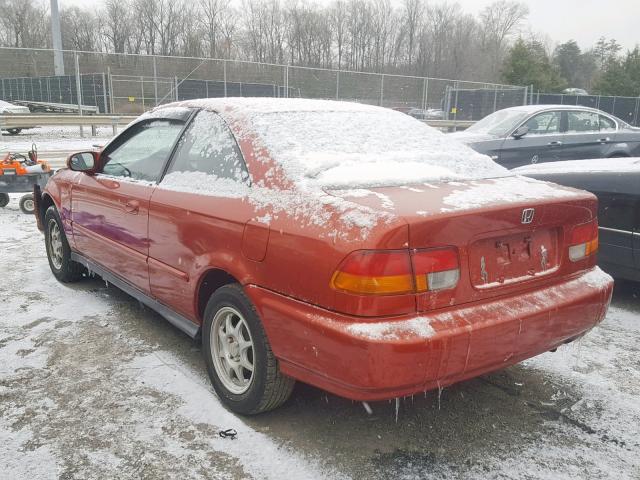 1HGEJ7123VL015451 - 1997 HONDA CIVIC HX RED photo 3