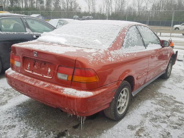 1HGEJ7123VL015451 - 1997 HONDA CIVIC HX RED photo 4