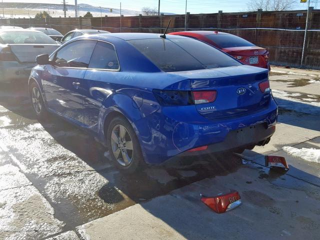 KNAFU6A24C5480484 - 2012 KIA FORTE EX BLUE photo 3