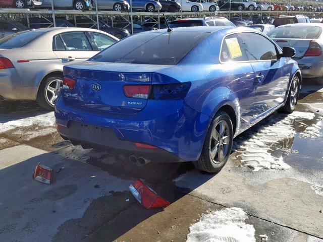 KNAFU6A24C5480484 - 2012 KIA FORTE EX BLUE photo 4