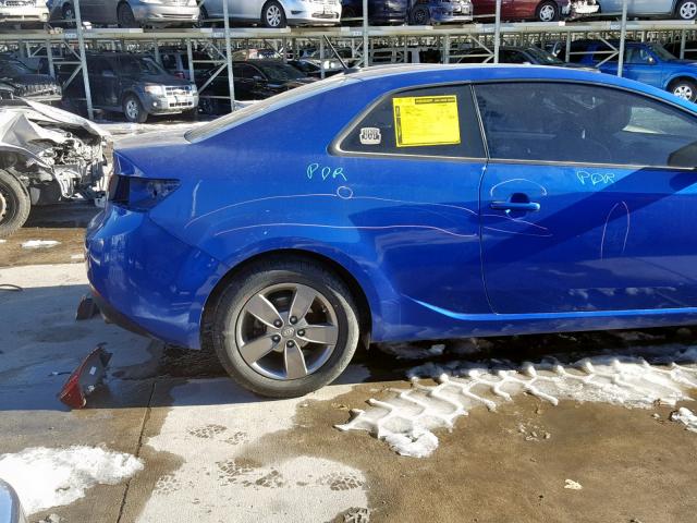 KNAFU6A24C5480484 - 2012 KIA FORTE EX BLUE photo 9