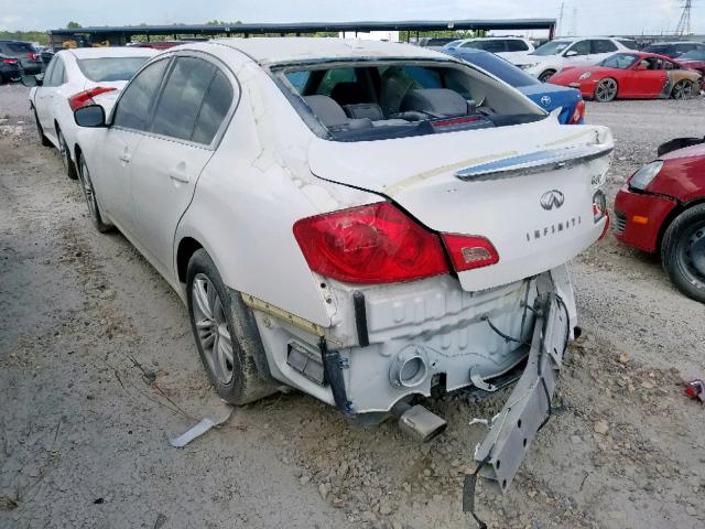 JN1CV6AP3CM628857 - 2012 INFINITI G37 BASE WHITE photo 3