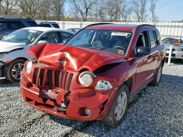 1J8FT47058D580289 - 2008 JEEP COMPASS SP RED photo 2