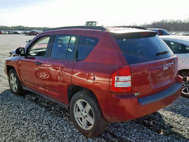 1J8FT47058D580289 - 2008 JEEP COMPASS SP RED photo 3