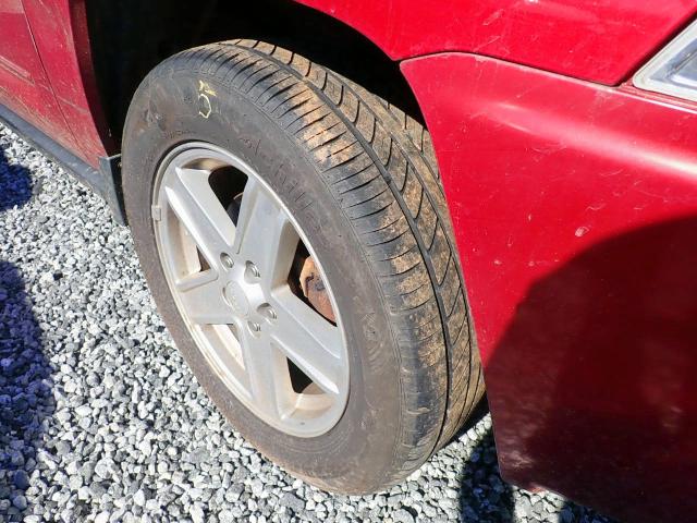 1J8FT47058D580289 - 2008 JEEP COMPASS SP RED photo 9