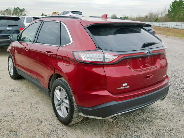 2FMPK3J84JBB72445 - 2018 FORD EDGE SEL MAROON photo 3