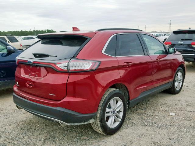 2FMPK3J84JBB72445 - 2018 FORD EDGE SEL MAROON photo 4