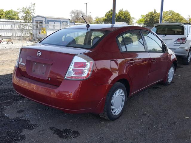 3N1AB61E98L698721 - 2008 NISSAN SENTRA 2.0 MAROON photo 4