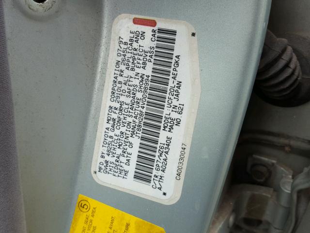 JT8BH28F4V0098994 - 1997 LEXUS LS 400 GREEN photo 10