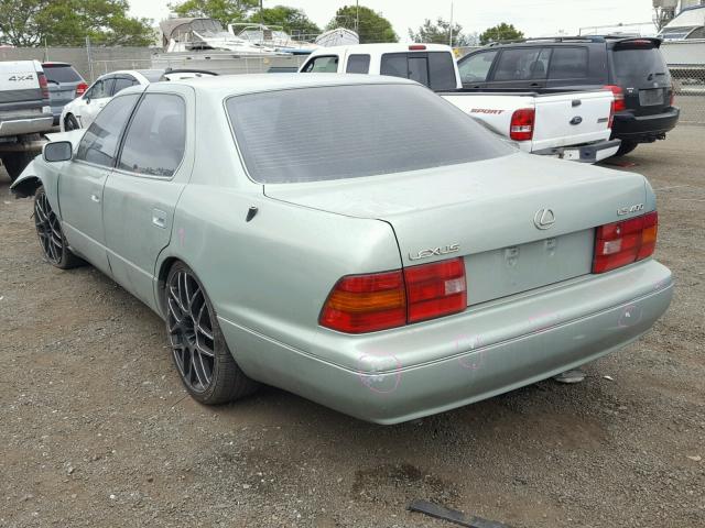 JT8BH28F4V0098994 - 1997 LEXUS LS 400 GREEN photo 3