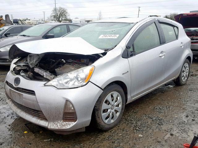 JTDKDTB3XD1056419 - 2013 TOYOTA PRIUS C SILVER photo 2