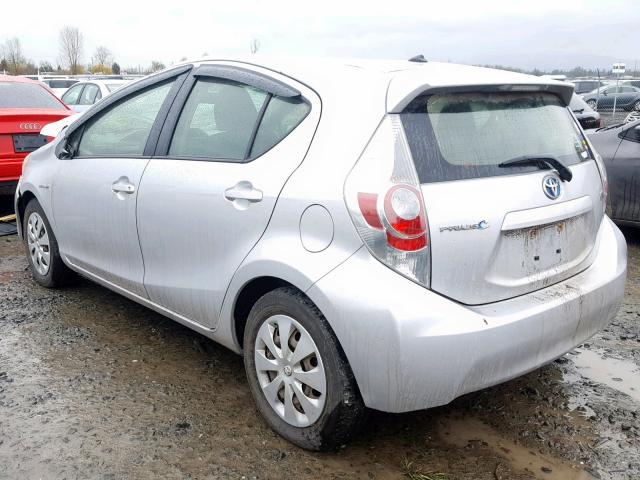 JTDKDTB3XD1056419 - 2013 TOYOTA PRIUS C SILVER photo 3