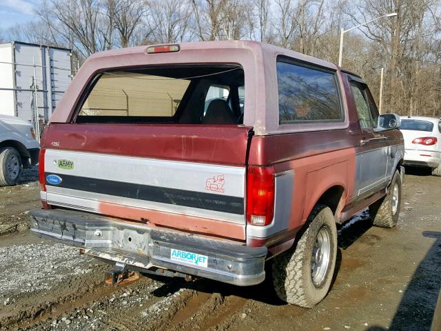 1FMEU15HXTLB76471 - 1996 FORD BRONCO U10 BURGUNDY photo 4