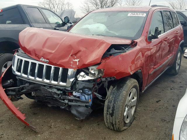 1J4RR4GG6BC680733 - 2011 JEEP GRAND CHER RED photo 2