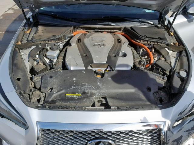 JN1AV7ARXEM703006 - 2014 INFINITI Q50 HYBRID SILVER photo 7