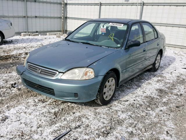 2HGEJ6612YH574033 - 2000 HONDA CIVIC BASE Yaşıl foto 2