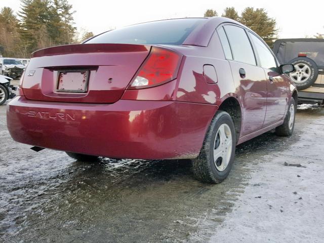 1G8AG52FX5Z147437 - 2005 SATURN ION LEVEL RED photo 4