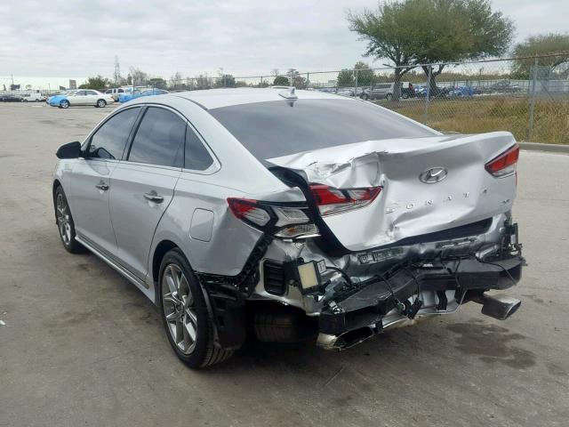 5NPE34AB4JH638650 - 2018 HYUNDAI SONATA SPO SILVER photo 3