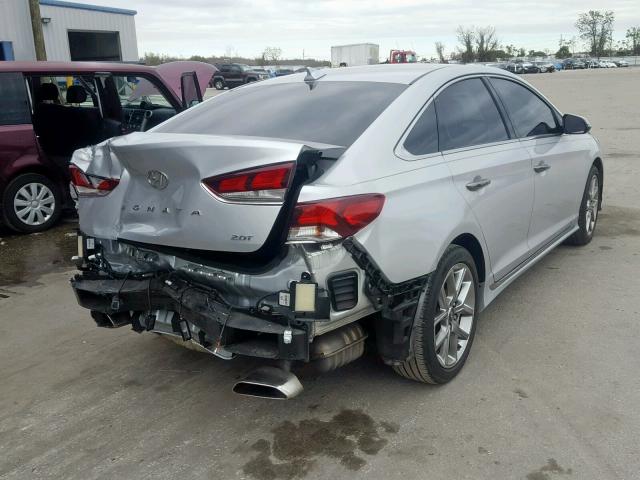 5NPE34AB4JH638650 - 2018 HYUNDAI SONATA SPO SILVER photo 4