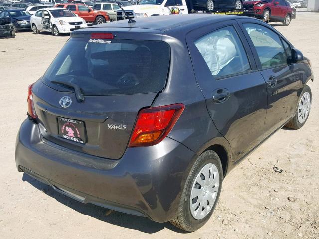 VNKKTUD38HA078566 - 2017 TOYOTA YARIS L GRAY photo 4