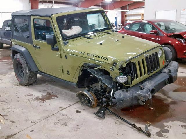 1C4AJWAG4DL528421 - 2013 JEEP WRANGLER S GREEN photo 1