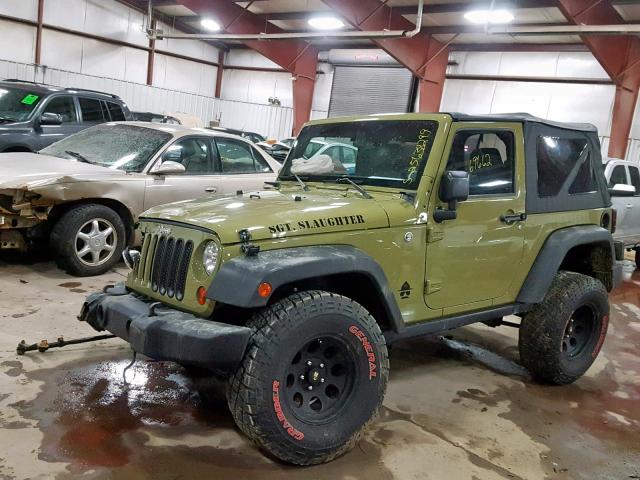 1C4AJWAG4DL528421 - 2013 JEEP WRANGLER S GREEN photo 2