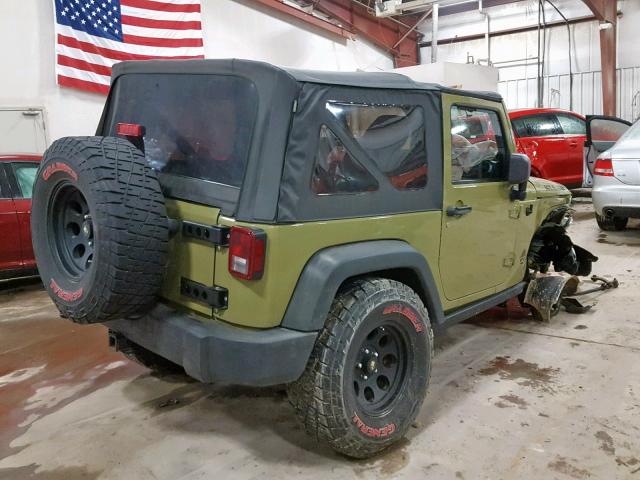 1C4AJWAG4DL528421 - 2013 JEEP WRANGLER S GREEN photo 4