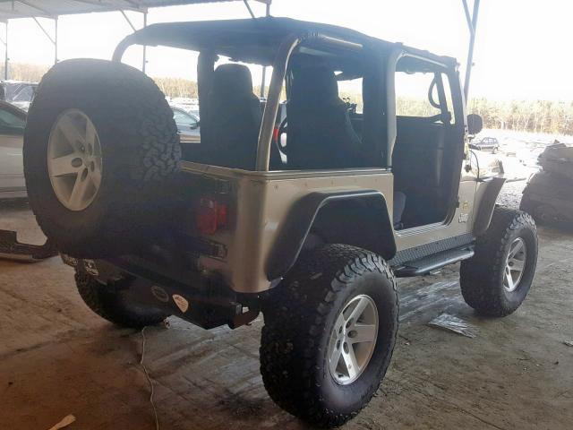 1J4FA69S04P752948 - 2004 JEEP WRANGLER / TAN photo 4