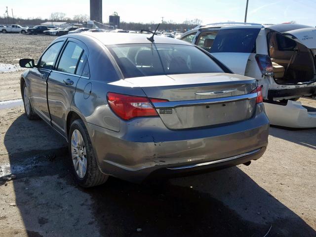 1C3CCBAB6CN268546 - 2012 CHRYSLER 200 LX GRAY photo 3