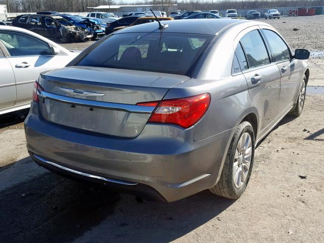 1C3CCBAB6CN268546 - 2012 CHRYSLER 200 LX GRAY photo 4