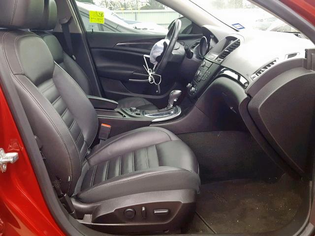 2G4GV5GV2C9212953 - 2012 BUICK REGAL GS RED photo 5