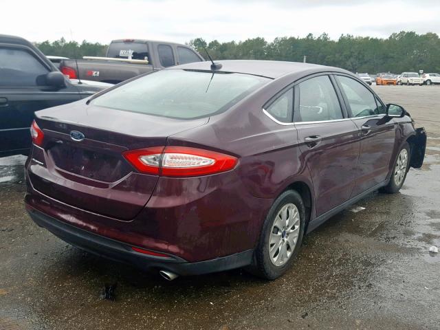 3FA6P0G78DR266015 - 2013 FORD FUSION S PURPLE photo 4