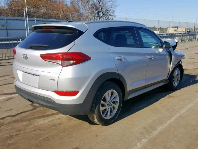 KM8J3CA41HU540388 - 2017 HYUNDAI TUCSON LIM SILVER photo 4